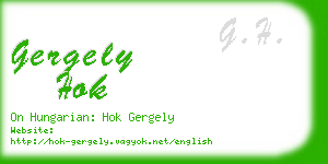 gergely hok business card